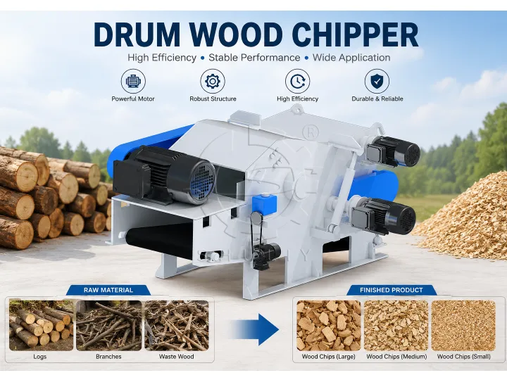 drum wood chipper